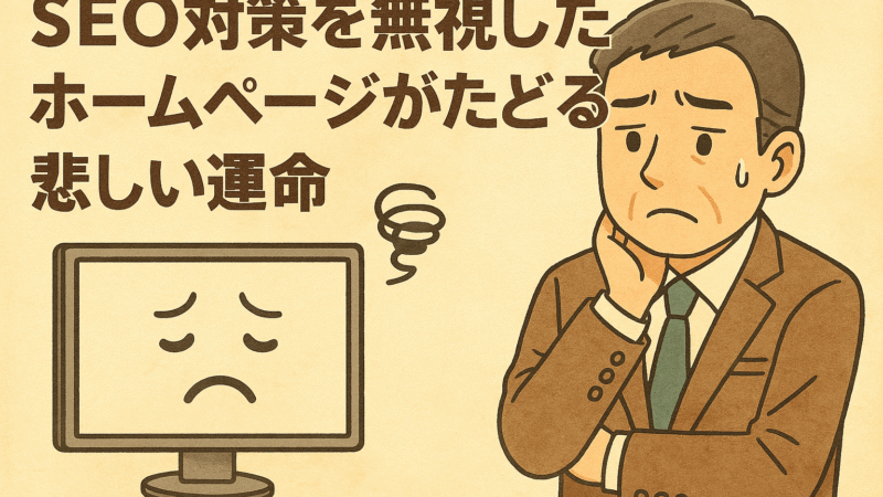 【経営者様へ】鹿児島でSEO対策を無視したホームページがたどる悲しい運命と、資産に変える3つの計画