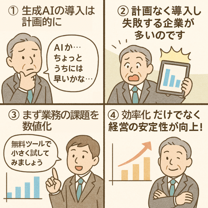 生成AIの導入は、計画的に