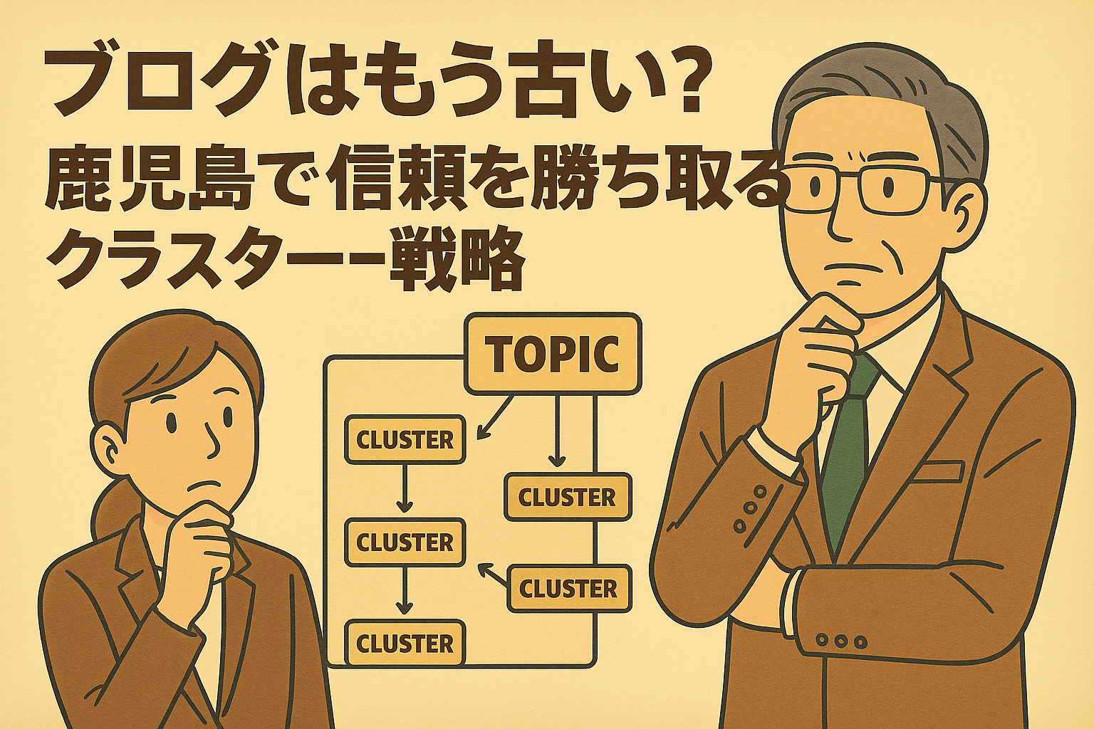 ブログはもう古い？鹿児島で信頼を勝ち取るクラスター戦略