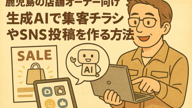 鹿児島の店舗オーナー向け｜生成AIで集客チラシやSNS投稿を作る方法
