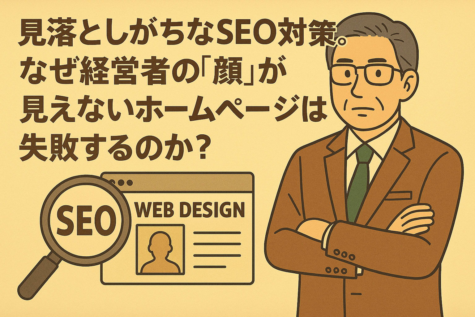 見落としがちなSEO対策。なぜ経営者の「顔」が見えないホームページは失敗するのか？