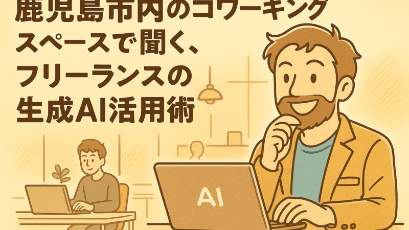 鹿児島市内のコワーキングスペースで聞く、フリーランスの生成AI活用術