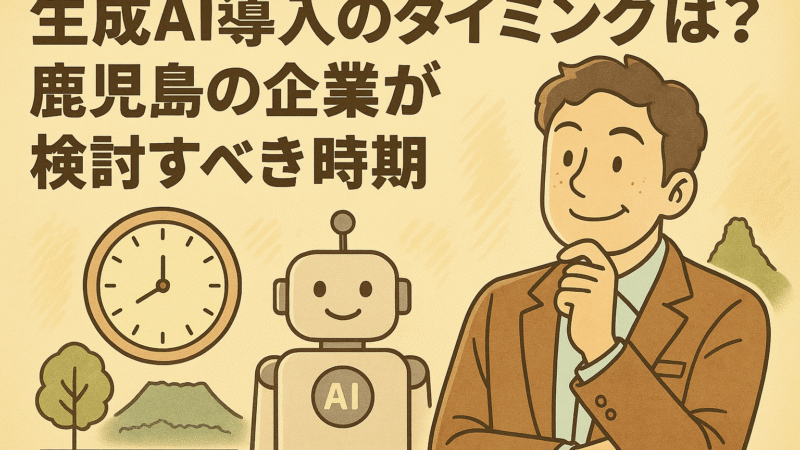 生成AI導入のタイミングは？鹿児島の企業が検討すべき時期