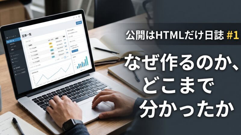PHPの騒ぎのあとで、「公開はHTMLだけ」のホームページを作り始めました